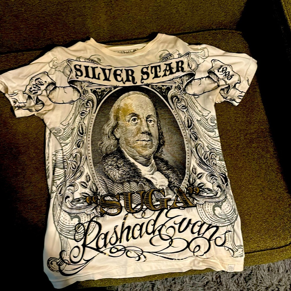 Silver Star Rashad “Sugar” Evans UFC fighter shirt size Large used